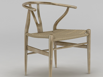 现代实木圈椅模型3d模型