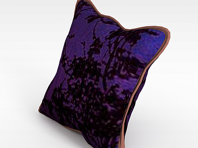 紫色印花抱枕模型3d模型