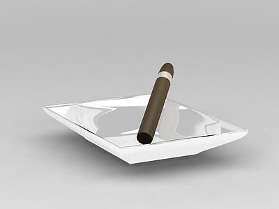 3d水晶玻璃烟灰缸免费模型