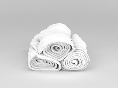 浴室毛巾模型