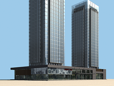 3d高层办公楼模型