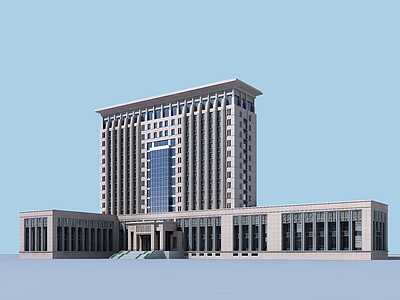 3d政府办公大楼模型