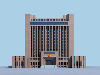 3d公安办公楼模型
