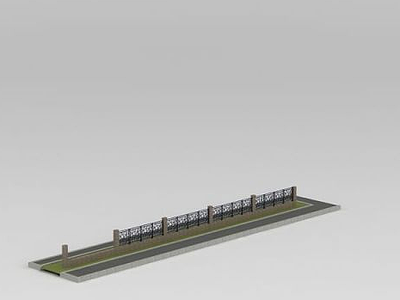 3d庭院围栏模型