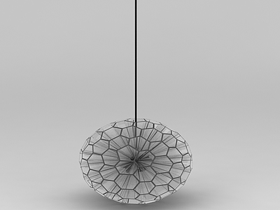 正六边形球形玻璃吊灯模型3d模型