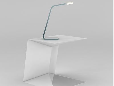3d时尚简约桌子玻璃台灯免费模型