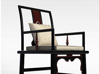 3d中式明清椅子模型