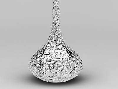 3d个性银色花瓶摆件免费模型