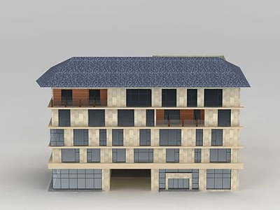 3d小办公楼模型