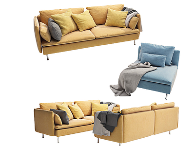 北欧休闲沙发组合3d模型
