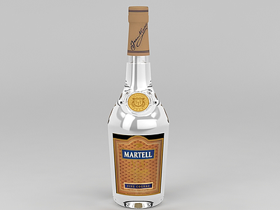 3d马爹利酒模型