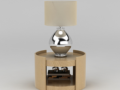 沙发边桌台灯组合模型3d模型