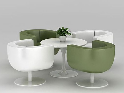 休闲洽谈桌椅组合模型3d模型