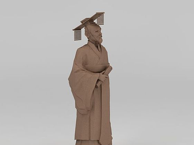 3d帝王雕塑模型