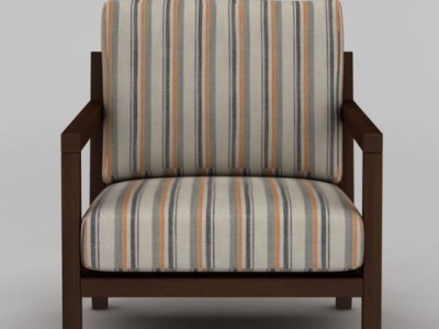 条纹单人沙发3d模型