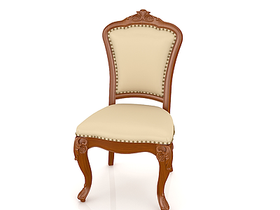 美式铆钉餐椅模型3d模型