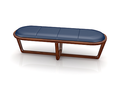 北欧实木床尾凳模型3d模型
