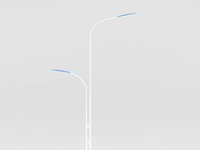 3d高低杆路灯免费模型