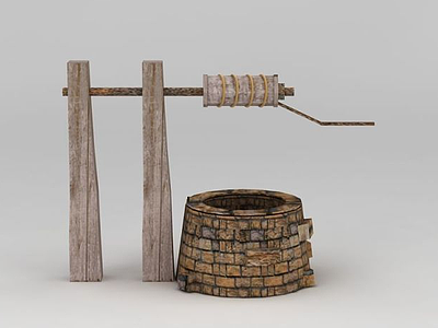 古代农家水井模型3d模型