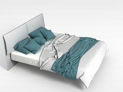 3d现代简约舒适床具模型