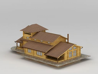 3d民族木屋模型