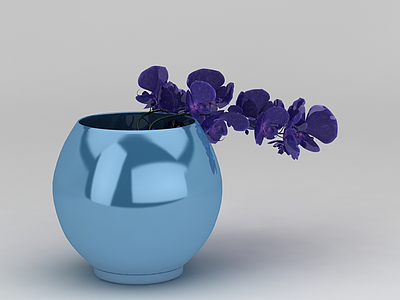 3d现代室内蝴蝶兰花瓶摆件免费模型