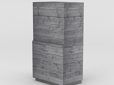 3d木头箱子柜子免费模型