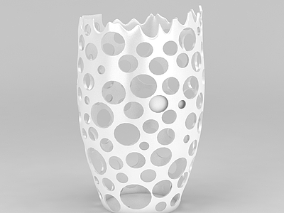 3d时尚创意镂空装饰花瓶免费模型