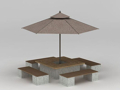 3d公园遮阳伞太阳伞模型