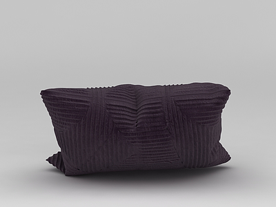 3d深紫色枕头模型