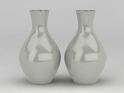 中式陶瓷花瓶摆件模型