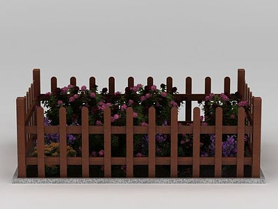 3d栅栏式花盆模型