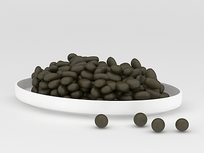 棕色巧克力豆模型3d模型