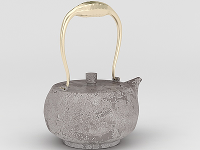 中式复古怀旧茶壶模型3d模型
