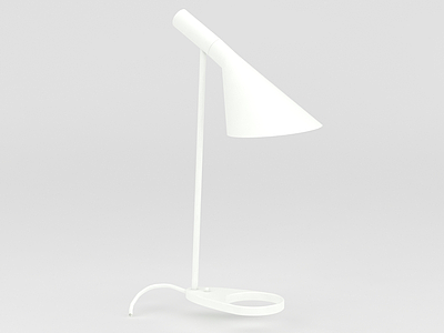 白色简约便携式台灯模型3d模型
