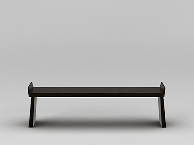 中式家具实木边桌模型