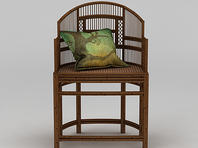 3d中式古典木椅模型