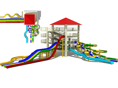 儿童乐园水上乐园模型3d模型