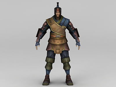 游戏赤壁动漫游戏人物男人战士模型3d模型