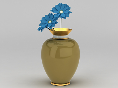 精品陶艺花瓶模型3d模型