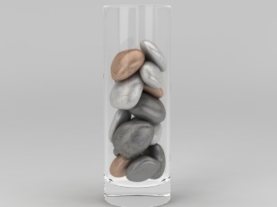 创意玻璃杯摆件模型3d模型