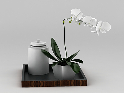 现代陶瓷花瓶茶壶模型3d模型