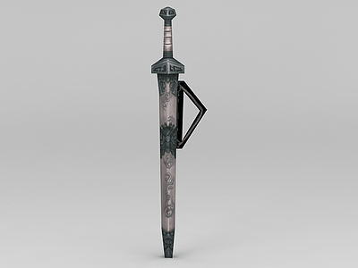 游戏赤壁游戏道具装备古剑模型