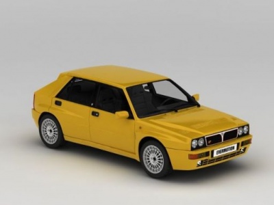 黄色汽车模型3d模型