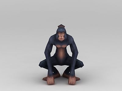 3d游戏赤壁游戏动漫角色猩猩模型