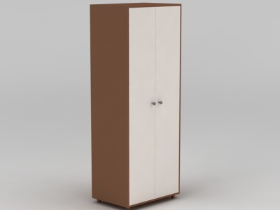 现代双开门衣柜衣橱模型3d模型
