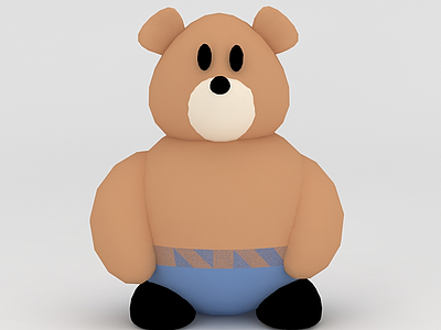 3d儿童<font class='myIsRed'>玩具玩偶</font>熊免费模型