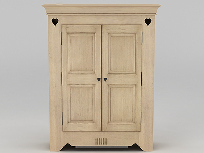 现代实木衣柜衣橱模型3d模型