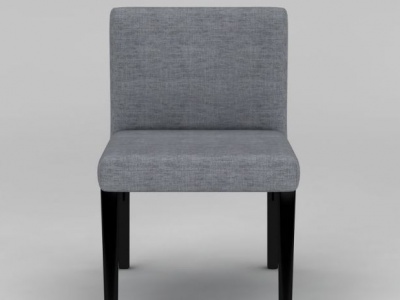 3d简易灰色布艺餐椅模型