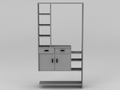 现代玄关柜模型3d模型